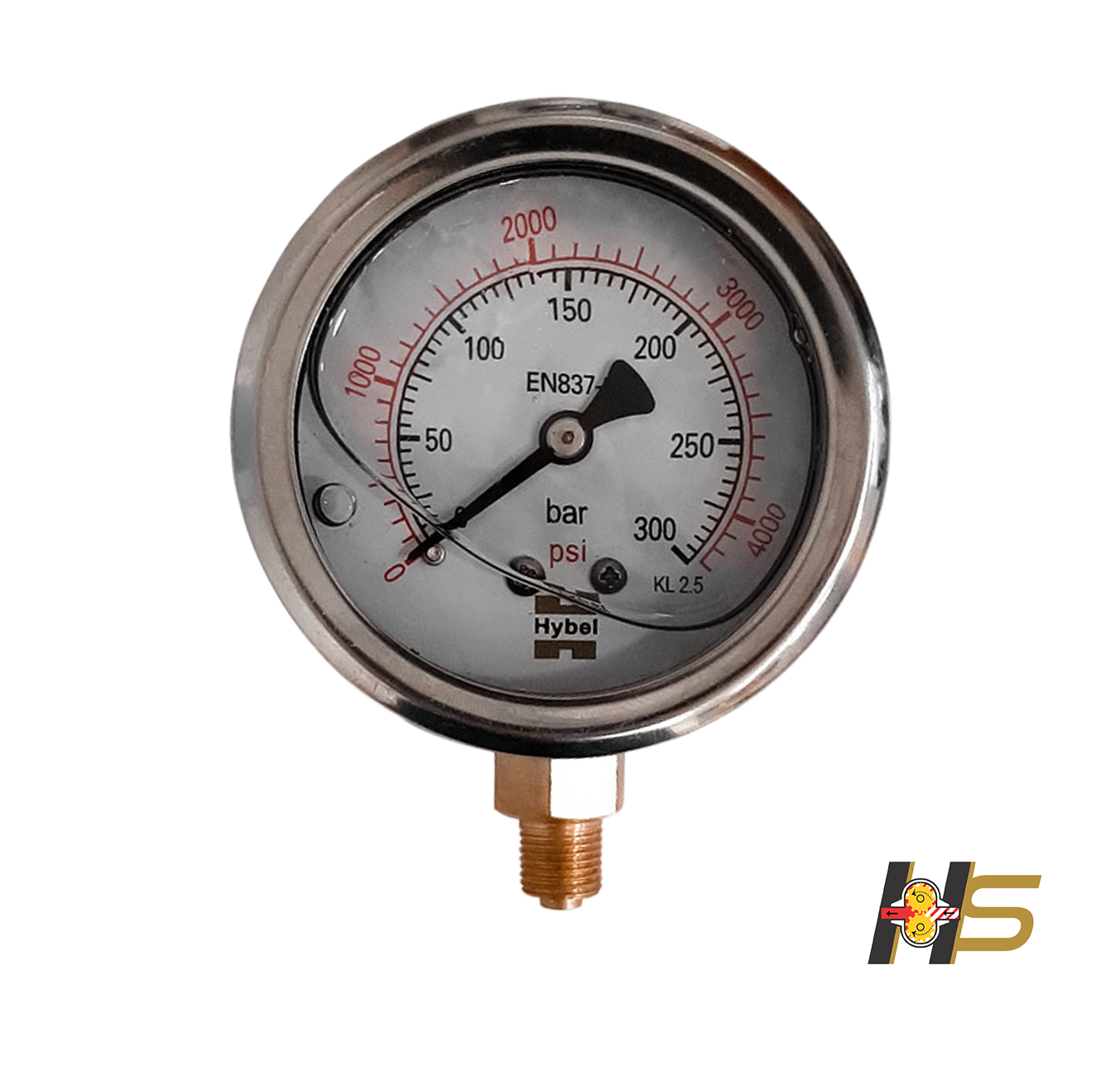 Manômetro de Pressão, rosca 1/8 BSO, 0 a 300 BAR