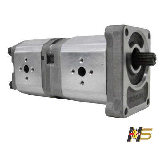 Bomba hidráulica dupla de engrenagens, trator Valmet – Valtra, modelo BH140