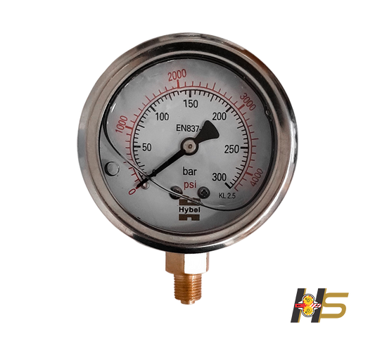 Manômetro de Pressão, rosca 1/8 BSO, 0 a 300 BAR