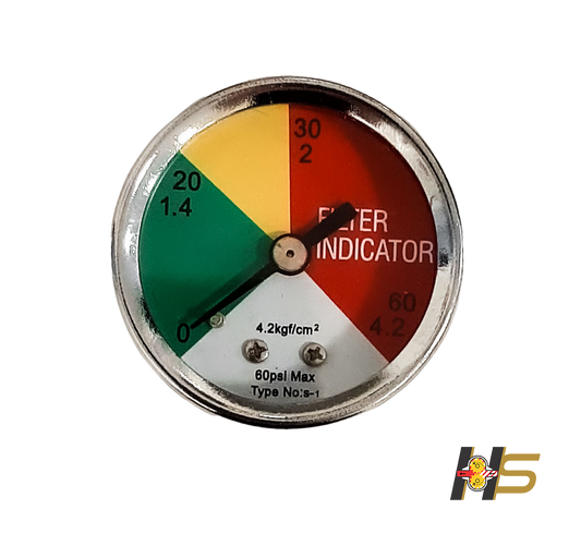 Manômetro - Indicador De Saturação, Rosca 1/8 BSP - 0 A 100 PSI