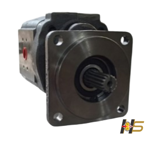 Bomba hidráulica Principal e Direção Retroescavadeira CASE 580N – 48030083, Sem Válvula.