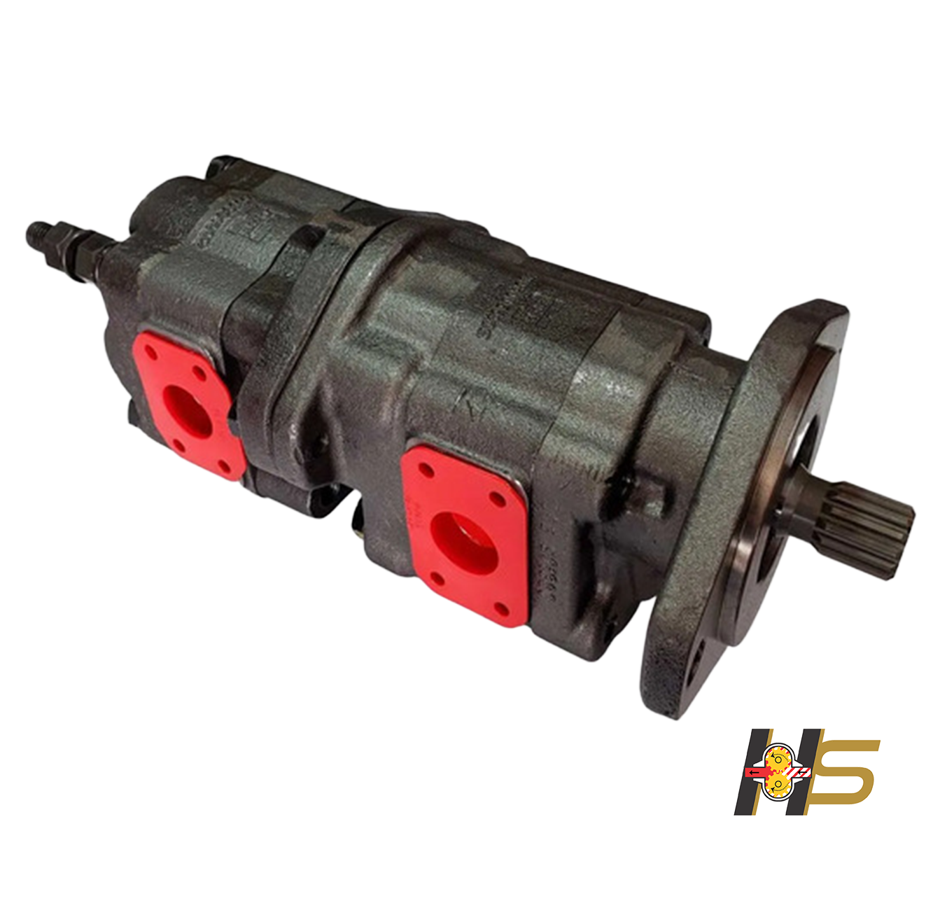 Bomba Hidráulica Dupla Principal e Direção Retroescavadeira CASE E69484.