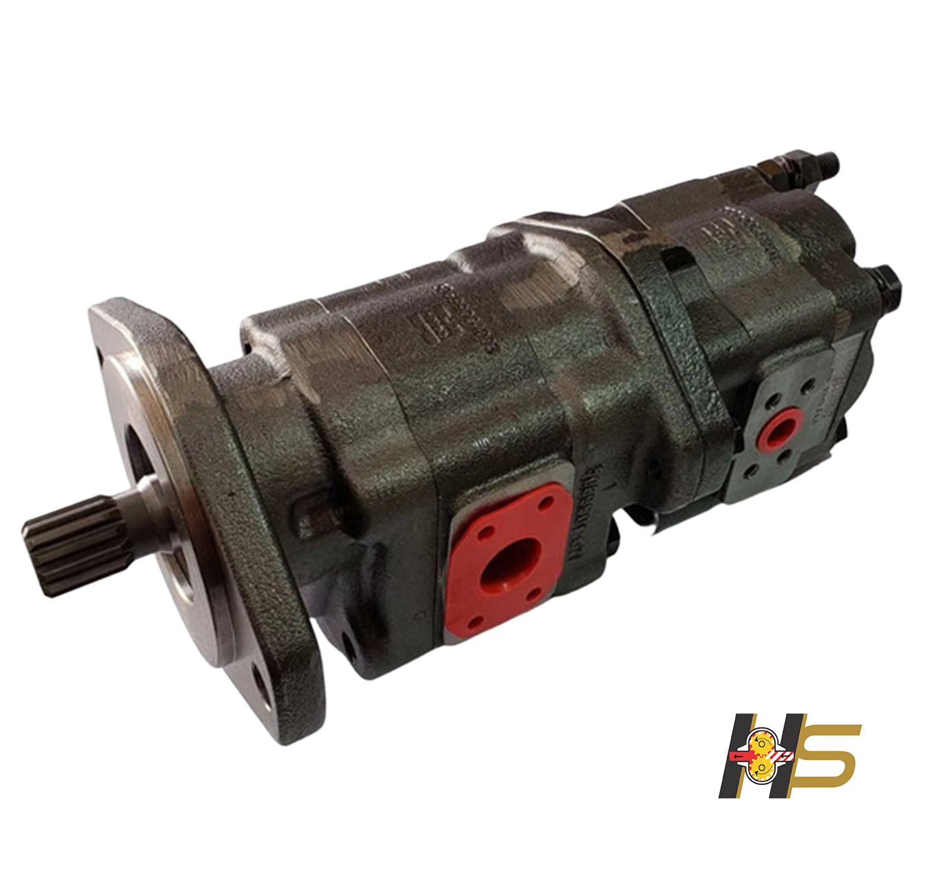 Bomba Hidráulica Dupla Principal e Direção Retroescavadeira CASE E69484.