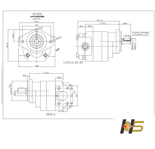 Bomba Hidráulica de Engrenagens JCB 214E – 919/75002
