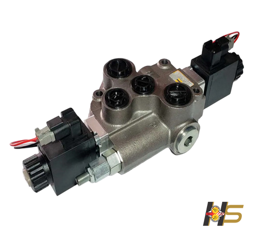 Comando Hidráulico Monobloco 80 lpm – 1 vias, acionamento ELÉTRICO DC 12V