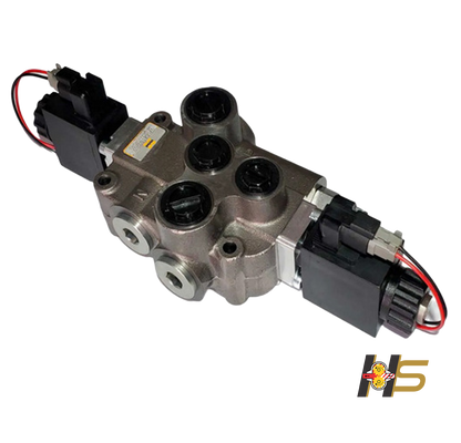 Comando Hidráulico Monobloco 80 lpm – 1 vias, acionamento ELÉTRICO DC 12V