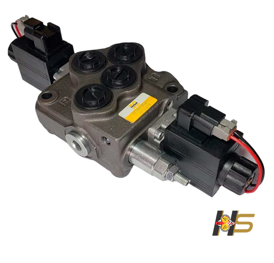 Comando Hidráulico Monobloco 50 lpm – 1 vias, acionamento ELÉTRICO DC 12V